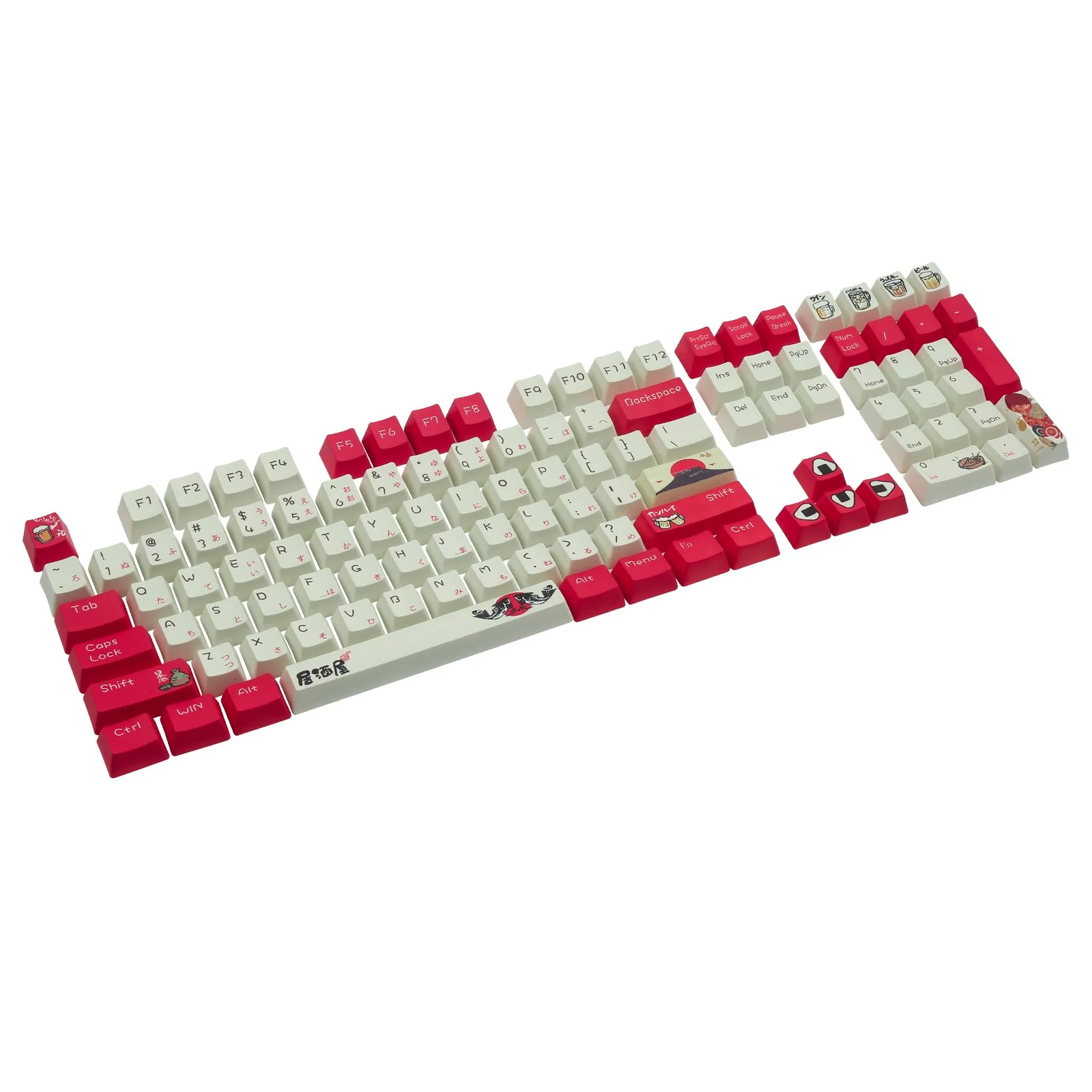 Pbt-Непрозрачный персональный японский колпачок для ключей с 108 клавишами