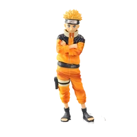 japanese bandai naruto action figure fire shadow hand made anime peripheral cartoon chest standing posture naruto doll toy