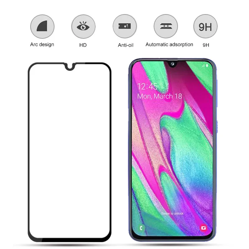 Оригинальное закаленное стекло 9D для samsung Galaxy A40 A 40 защитная пленка экрана YA40