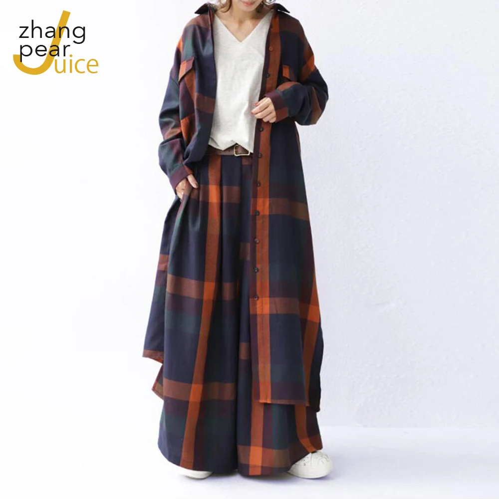 

Women Set Loose Long Sleeve Top Shirt And Long Pants Bottom Two Piece Set Home Casual Outfit Suit