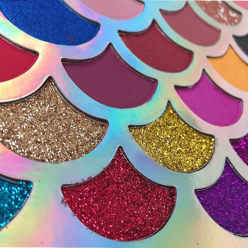 32 цвета русалка долговечные Сияющие тени для век Палитра Личная Этикетка OEM|Тени