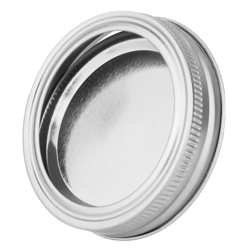 

24 set Silver Mason Jar Canning Lids Rust Resistant Replacement Screw Bands Ring