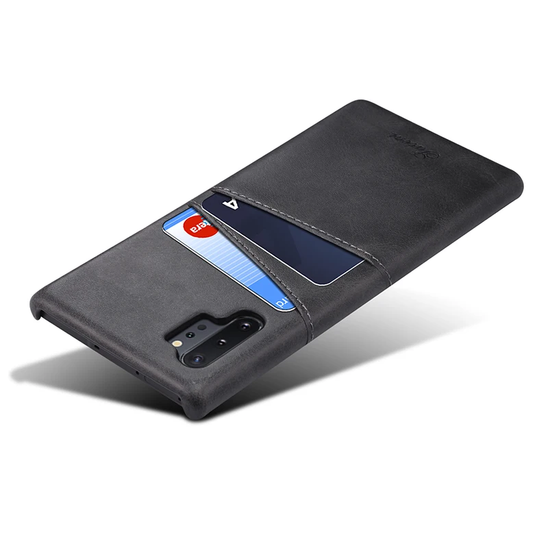 Чехол из коровьей кожи для Samsung Note 10 Plus + 9 8 тонкая задняя крышка с держателем карт