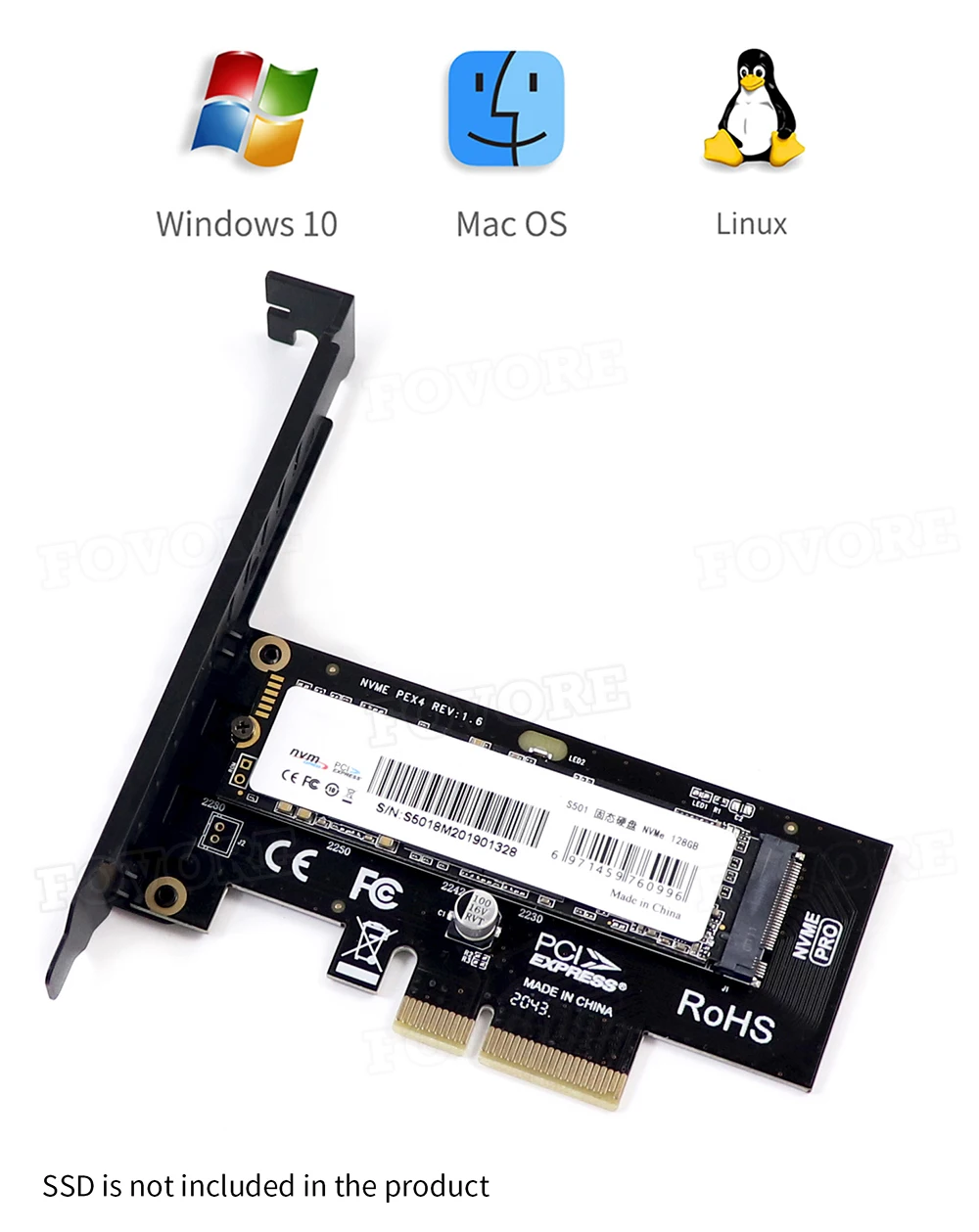 nvme pcie адаптер pci e x4 на ssd m 2 nvme m адаптер кл