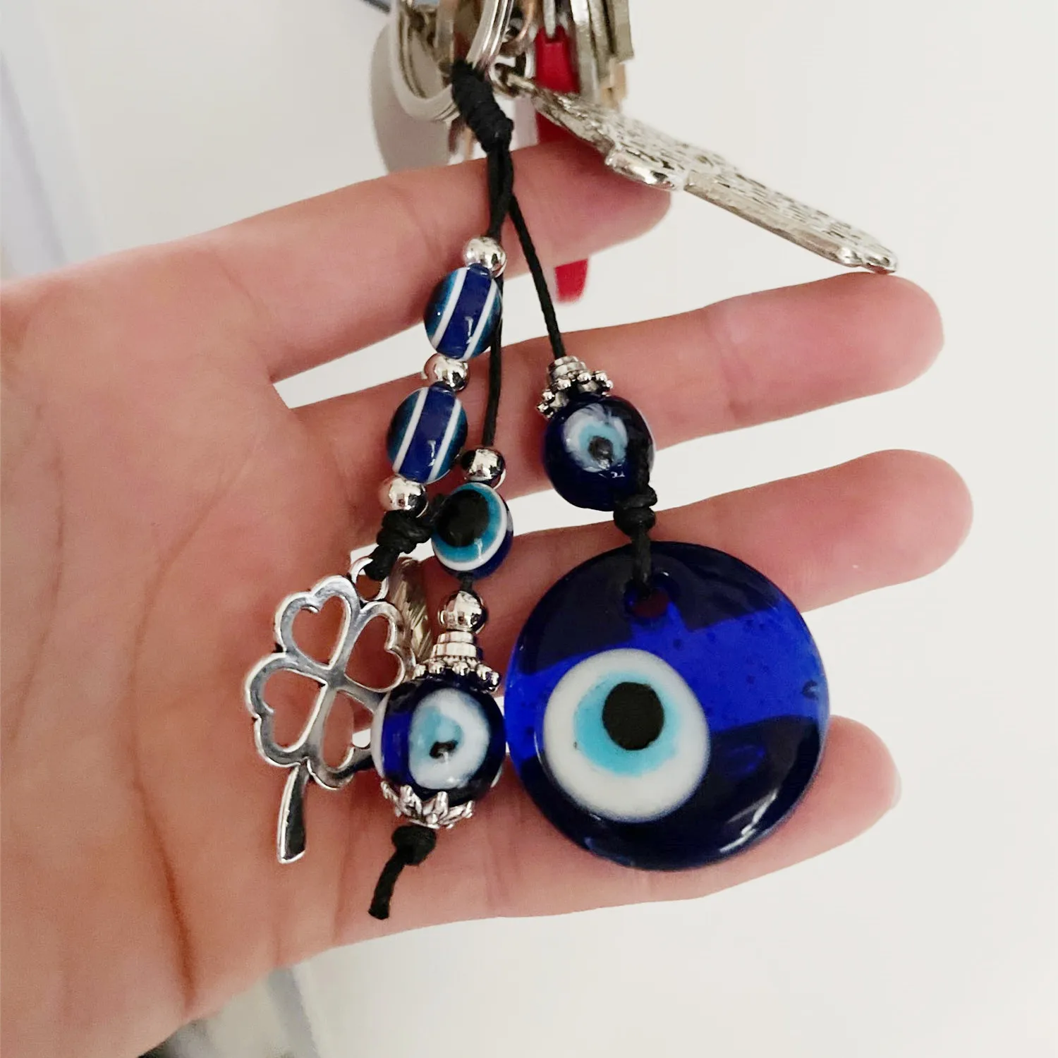 Брелок модный брелок в форме клевера из сплава для автомобиля ювелирный кулон с