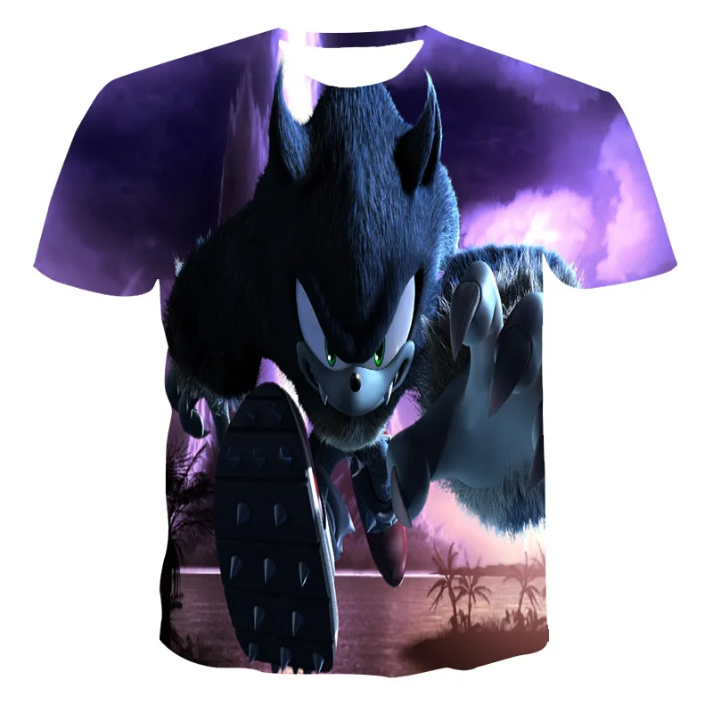 Новинка 2021 года оригинальная модель Sonic футболка с ежиком для мужчин и женщин