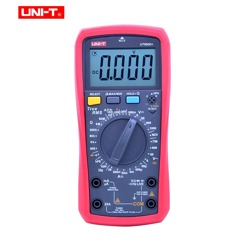 Цифровой мультиметр UNI-T UT890C UT890D + True RMS Измеритель постоянного и переменного тока