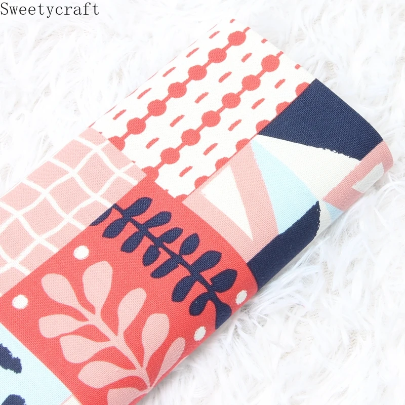 Тонкая ткань 110x45 см половинчатая хлопковая с листьями сделай сам для шитья