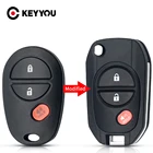 KEYYOU 10x для Toyota HIGHLANDER Tacoma SEQUOIA Sienna, Tundra 2 + 1 3 кнопочный автомобильный пульт дистанционного управления модифицированный ключ чехол