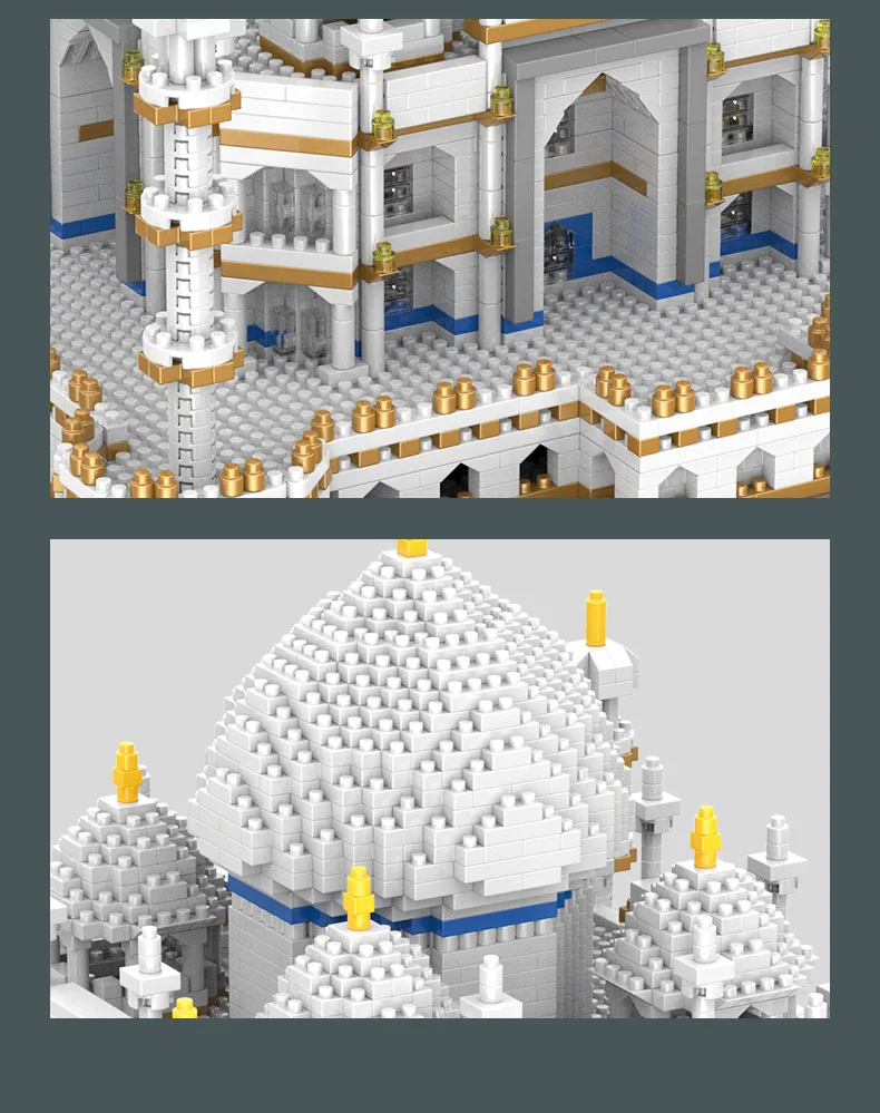 Модель здания замка Тадж Махал совместима с Lego diamond и маленькими частицами