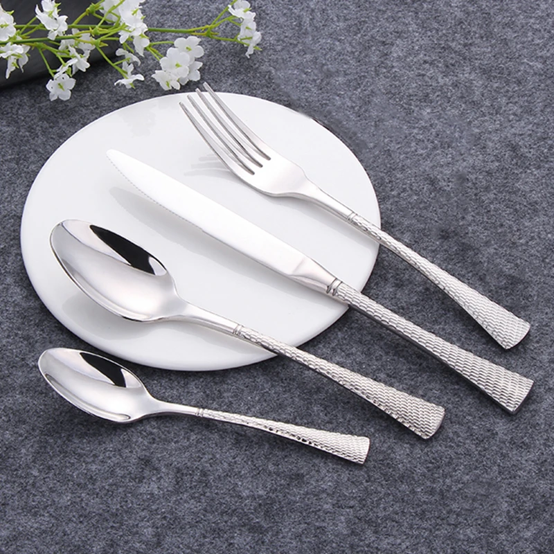 Цвет серебристый Золотой посуда набор столовых приборов столовые сервизы Посуда