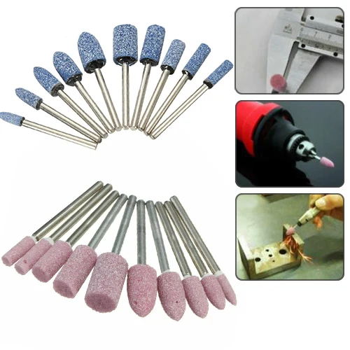 

10 Pcs 1/8'' Shank Abrasive Mounted Stone Rotary Tool Grinding Polishing Wheel Durable And Not Easy To Wear Used With Power Tool