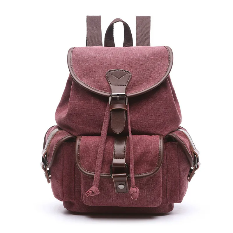 

Multifunction Canvas Backpack Drawstring Large Capacity Backpack Men Women Travel Rucksack School Shoulder Bag Mochila mn98
