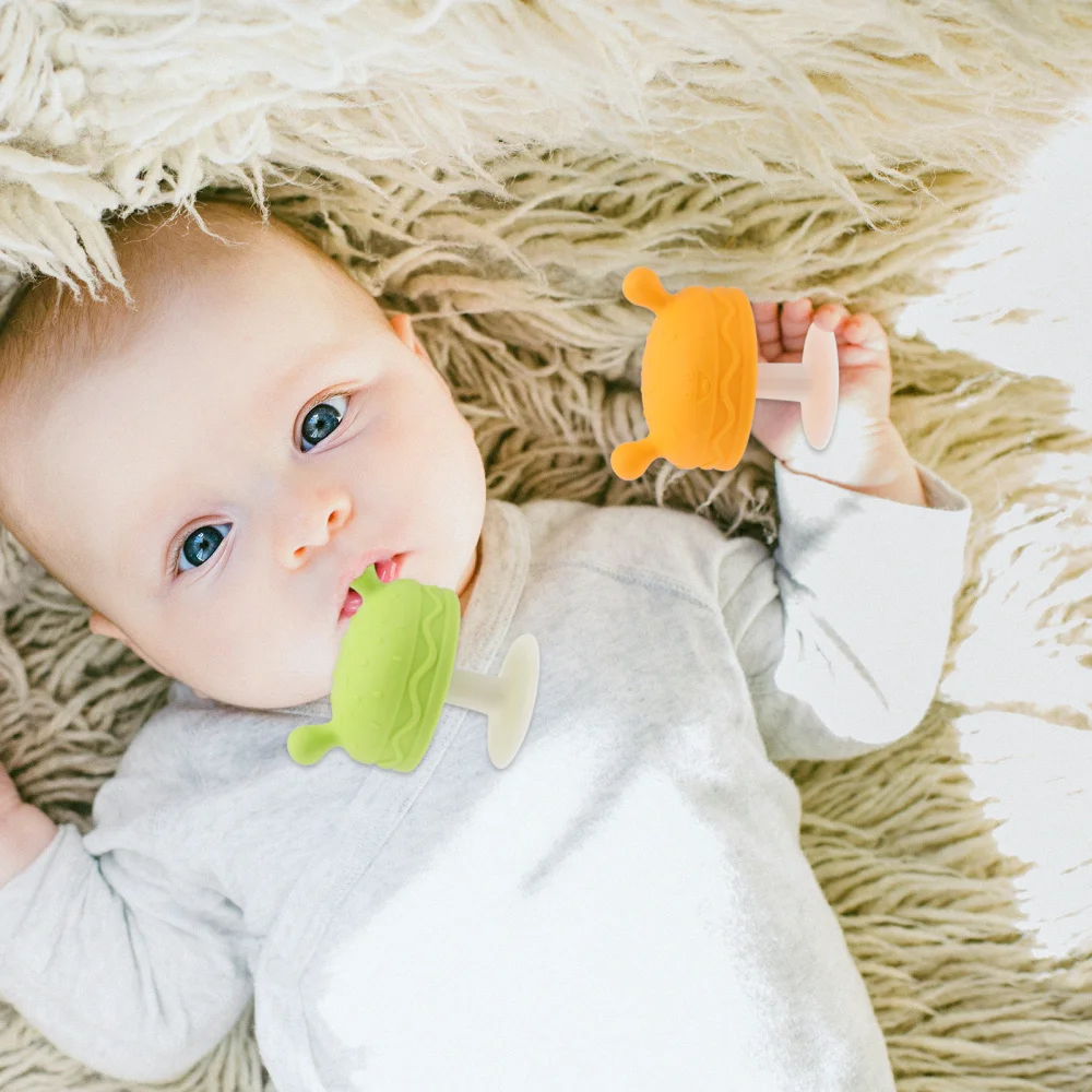 

3Pcs Mushroom Shape Teething Self-Soothing Silicone Teether Molar Gum Supply