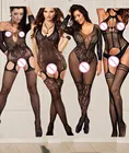 Комбинезон женский в сеточку, с вырезом, 2019, сексуальное женское белье костюм