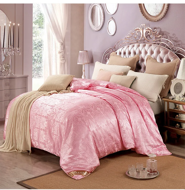 Летнее зимнее шелковое одеяло китайское фиолетовое серое зеленое красочное с