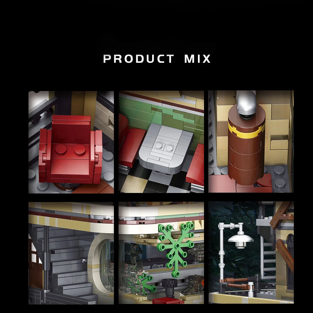 

K125 City Street View Series Super 18K Old Restaurant Building Blocks 2392pcs Bricks Education Toys For Children Boy Gift