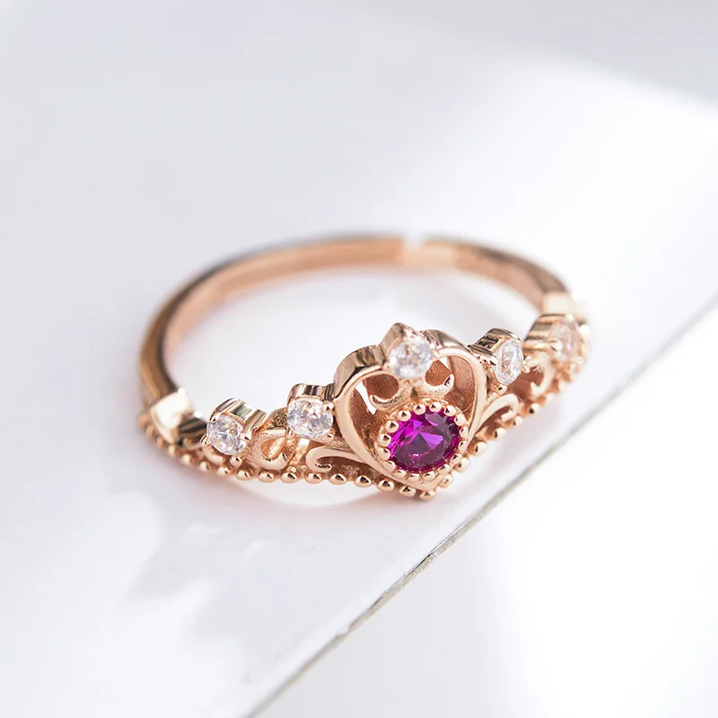 Четыре вида открытых регулируемых роскошных свадебных колец принцессы в стиле