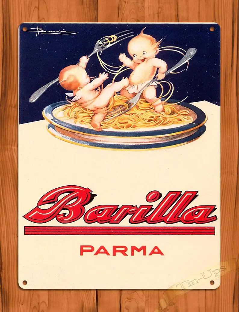 

TIN SIGN Barilla Pasta Kitchen Italian Ad Wall Decor