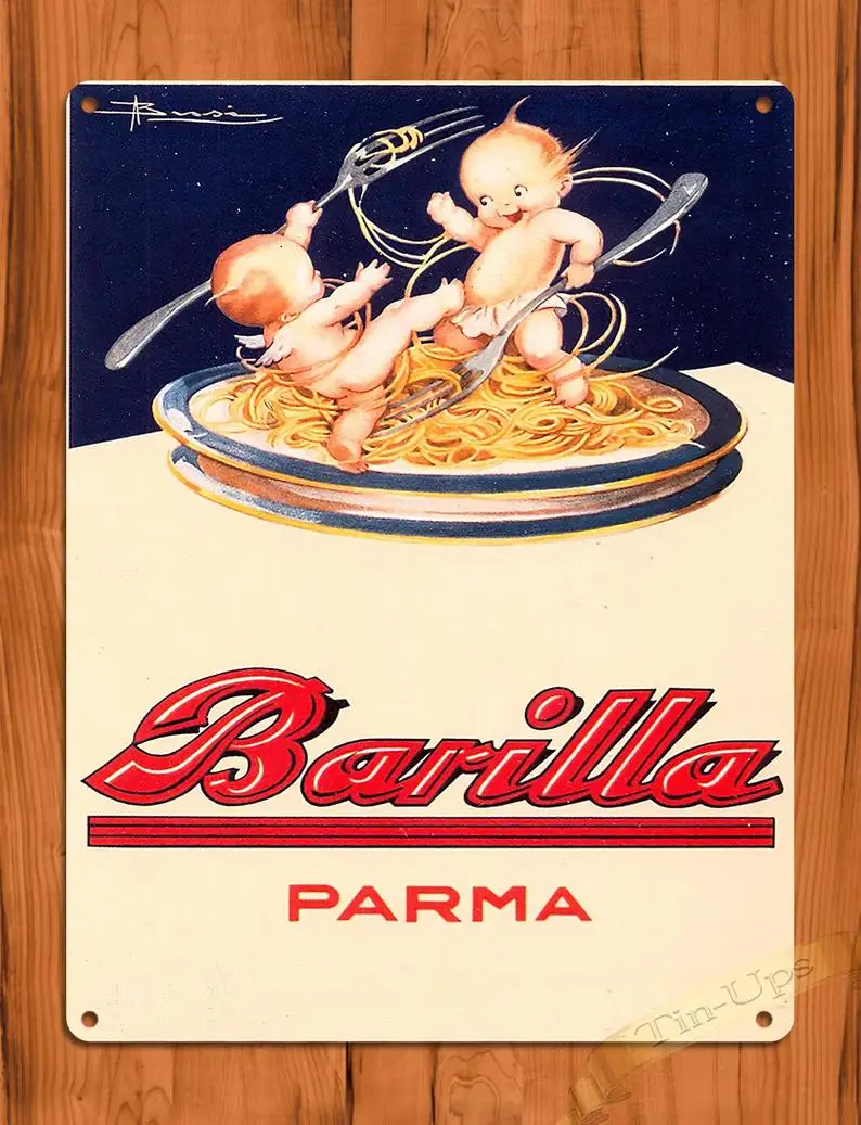 TIN SIGN Barilla Pasta Kitchen Italian Ad Wall Decor