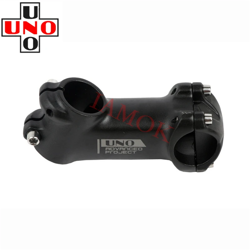 

UNO AS030 Bike Ultra Light Matte Black Stem Iamok 25 Degree 60-100mm 31.8x28.6mm Gray Logo Stems Bicycle Parts