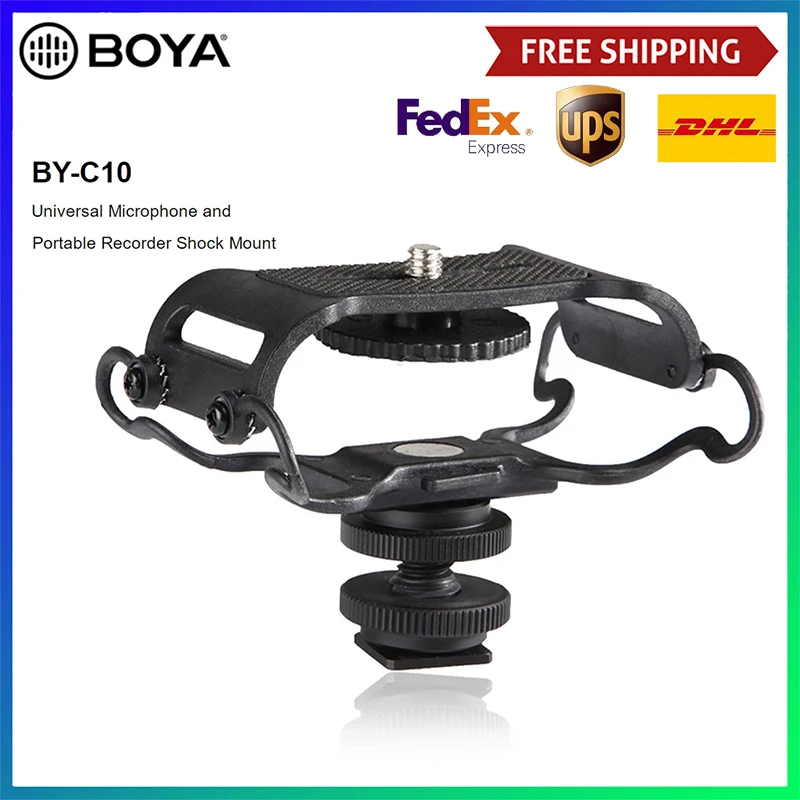 

BOYA BY-C10 Microphone Shock mount Accessories for Zoom H4n/H5/H6 for Sony Tascam DR-40 DR-05 Recorders Microfone Shockmount