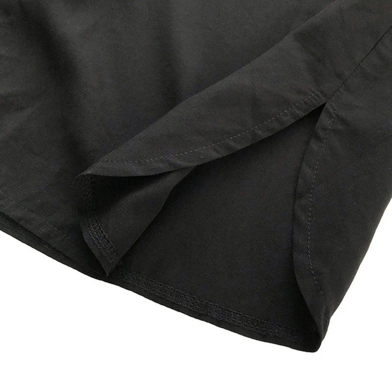 Черные платья сдвиги для женщин 2019 сезон осень со стоячим воротником тонкие