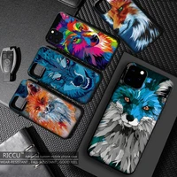 fox face art phone case for iphone 11 12 mini pro max x xs max 6 6s 7 8 plus xr se2020 accessories cover