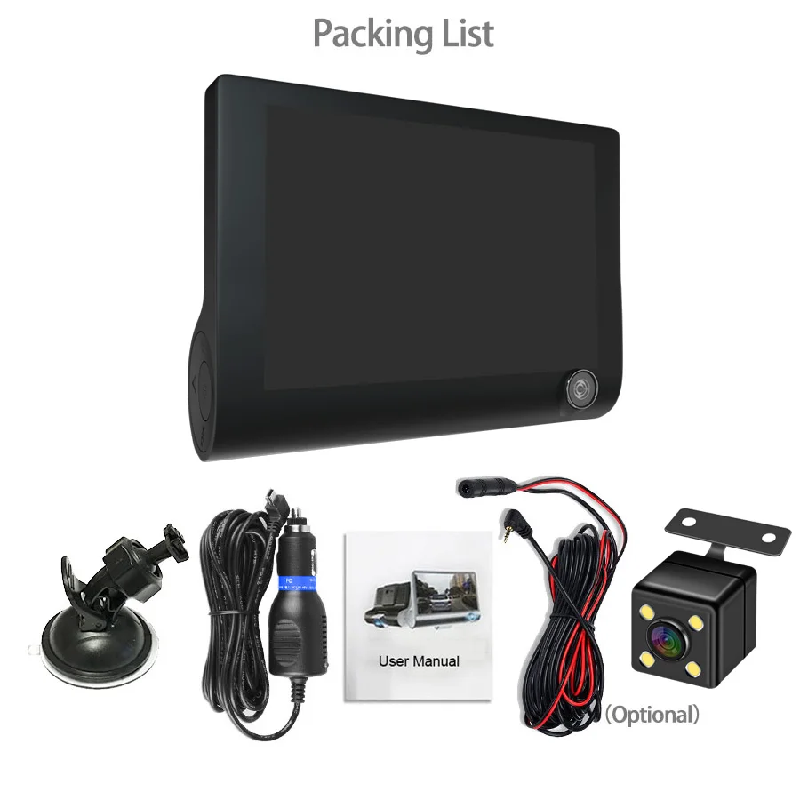 Автомобильный видеорегистратор с 3 объективами камеры видеорегистраторы 4 0