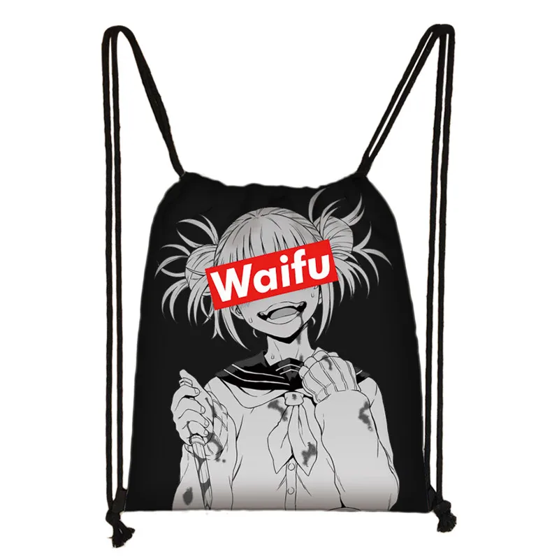skd-sugoi11 Sugoi Senpai аниме Waifu печать шнурок Сумка для женщин Дорожные сумки boku no hero сумка для хранения мужской рюкзак подростковые сумки на плечо - Цвет: skd-sugoi11