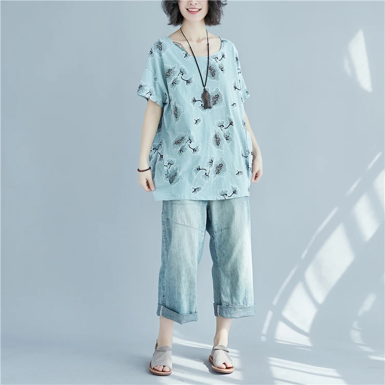 2020 женская летняя модная свободная футболка с коротким рукавом и боковыми