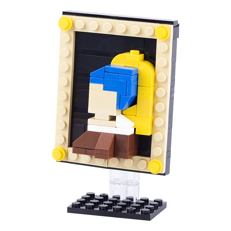 

Конструктор Moc всемирно известный классический с рисунком для девочек, серьги с жемчугом, набор кирпичей, детские игрушки, подарки для вечер...