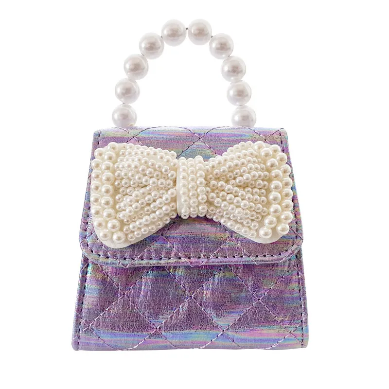 

Children's Mini Handbags Tote Cute Kids Pearl Crossbody Bag Baby Girls Small Coin Pouch Kid Pures and Bags