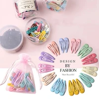 3 40pcs 5cm snap hair clips for hair clip pins bb hairpin color metal barrettes for baby children women girl styling accessories