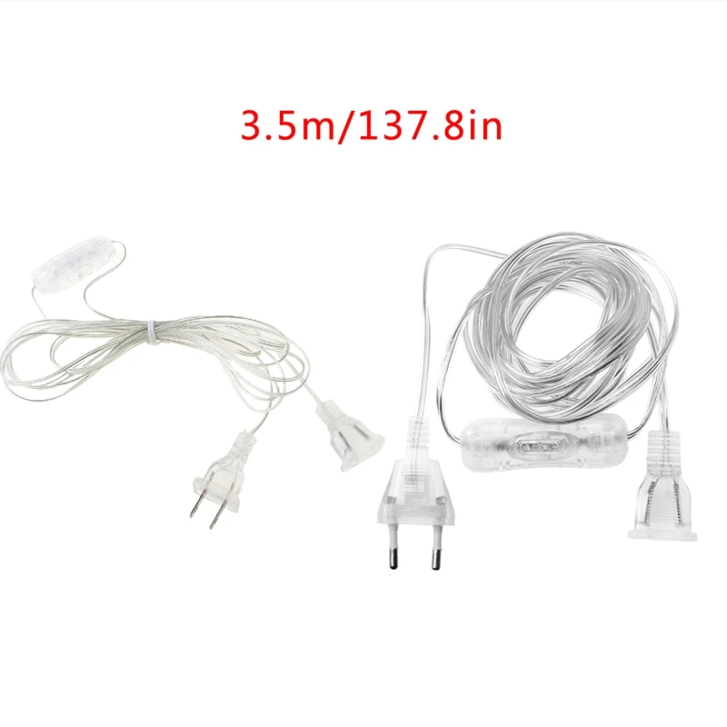 

100W EU US Plug Male To Female AC Power Supply Extension Cable With Switch 3.5m WXTB