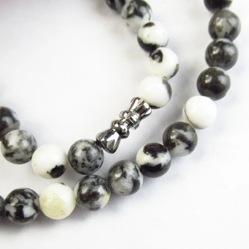 

42x17x6mm 24x17x7mm Beautiful 1 Starand Black and white Zebra Jaspers Arrow Beads Jewelry Necklace 17.5 Inch