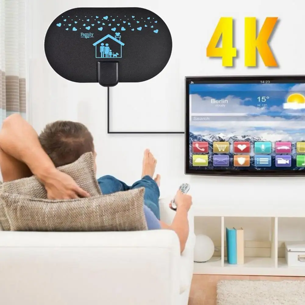 Цифровая ТВ-антенна универсальная 4K 2000 миль DVB-T2 HDTV антенна усилитель тв-антенна