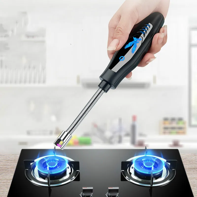 Фейерверк для барбекю зажигалка трубка дым электронная Usb зарядка дуговая