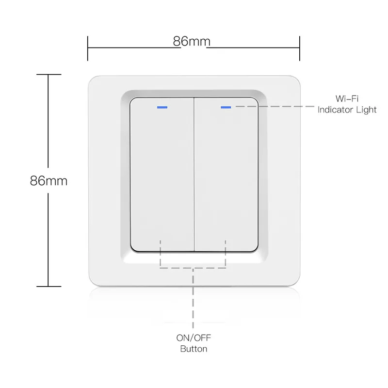 Умный светильник с Wi Fi 2 полосный многоканальный переключатель управления Кнопка