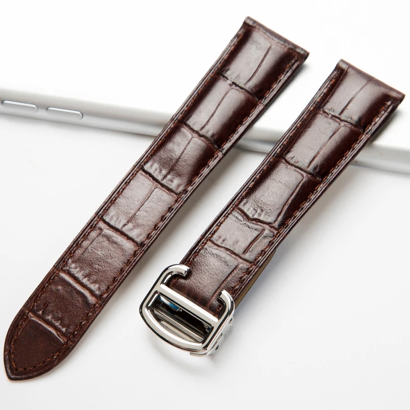 Ремешок для часов OTMENG Cartier Tank Solo W6700255 ремешок из натуральной кожи 20/22/23/24/25 мм