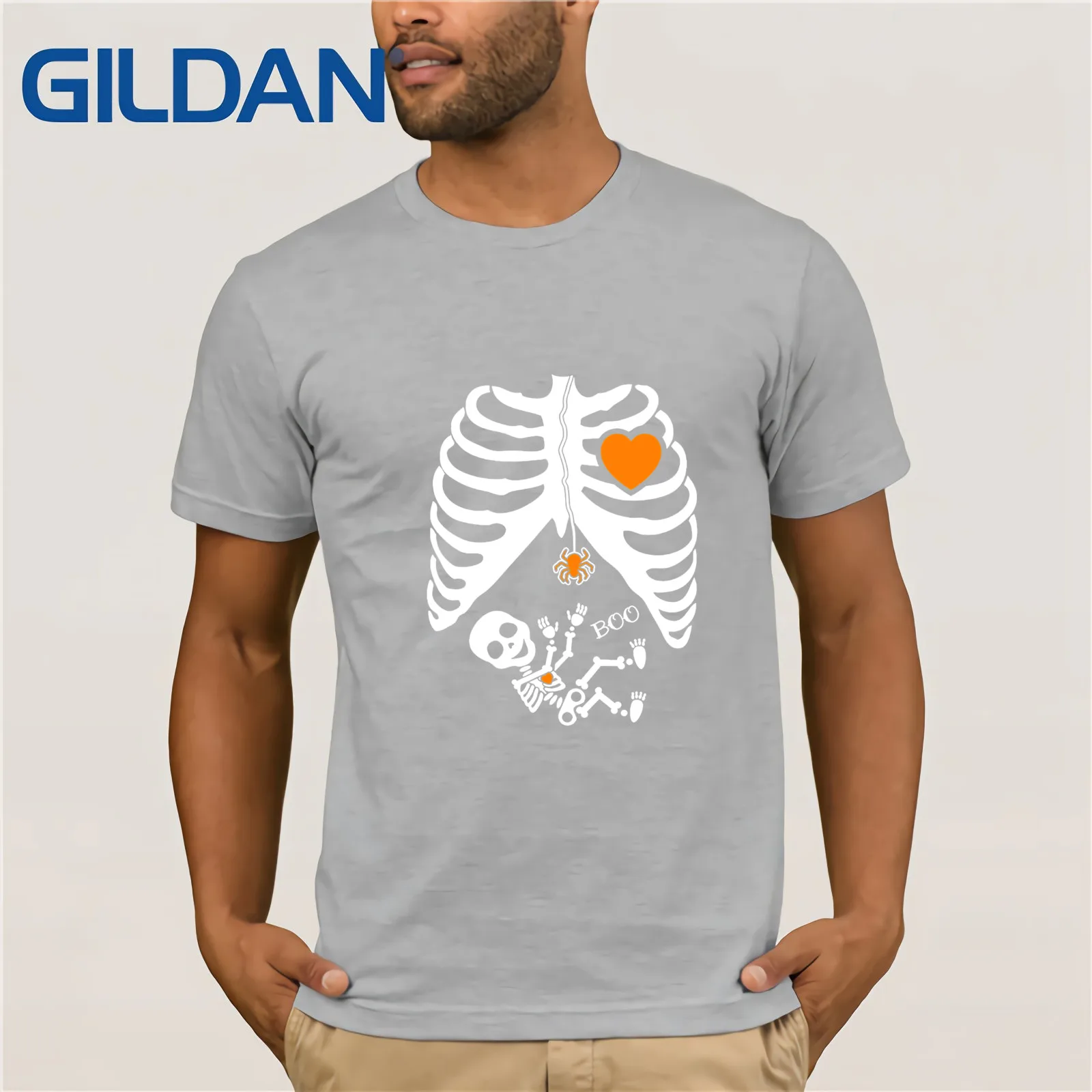 Костюм с рентгеном для Хэллоуина и беременных футболка мужчин хорошее качество