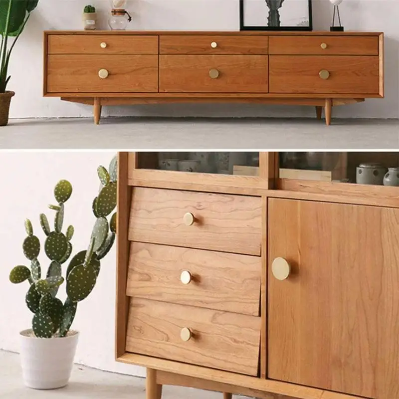 Круглая латунная ручка для двери с винтами античная рустикальная шкафа кухонная