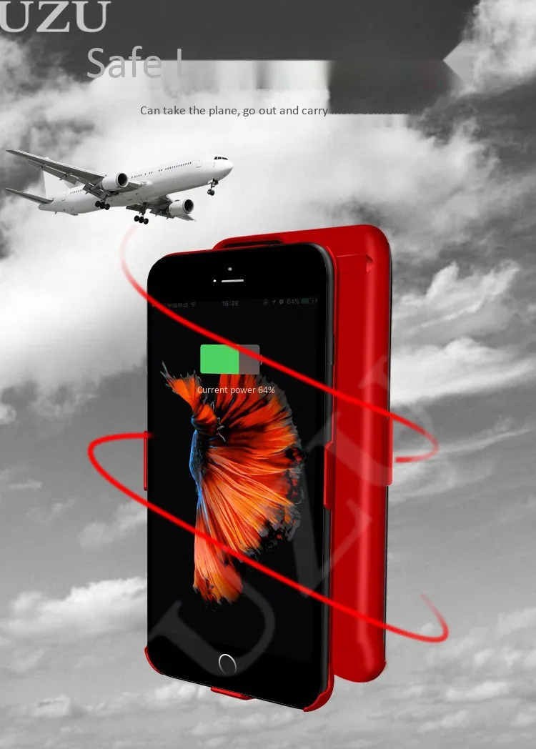 5200mah зарядное устройство чехол для iphone 6 6s 7 8 внешняя портативная беспроводная зарядка для iphone 6 6s 7 8