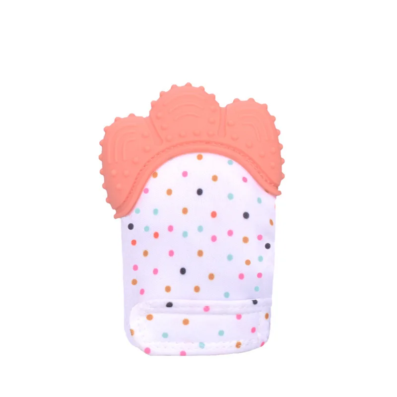 

Baby Mitts Silicone Teether Gloves Squeaky Grind Teeth Oral Care Molar Mitten Newborn Chewable Nursing Mittens Teether Thumb Toy