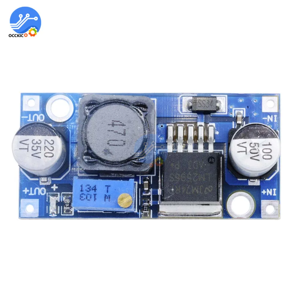 5 шт. встроенный понижающий модуль LM2596S LM2596 3 2 40 В до 1 25 35 в Регулируемый источник