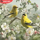 Алмазная 5d картина HUACAN, полная вышивка, искусство, мозаика с животными, цветами, деревьями, настенные наклейки