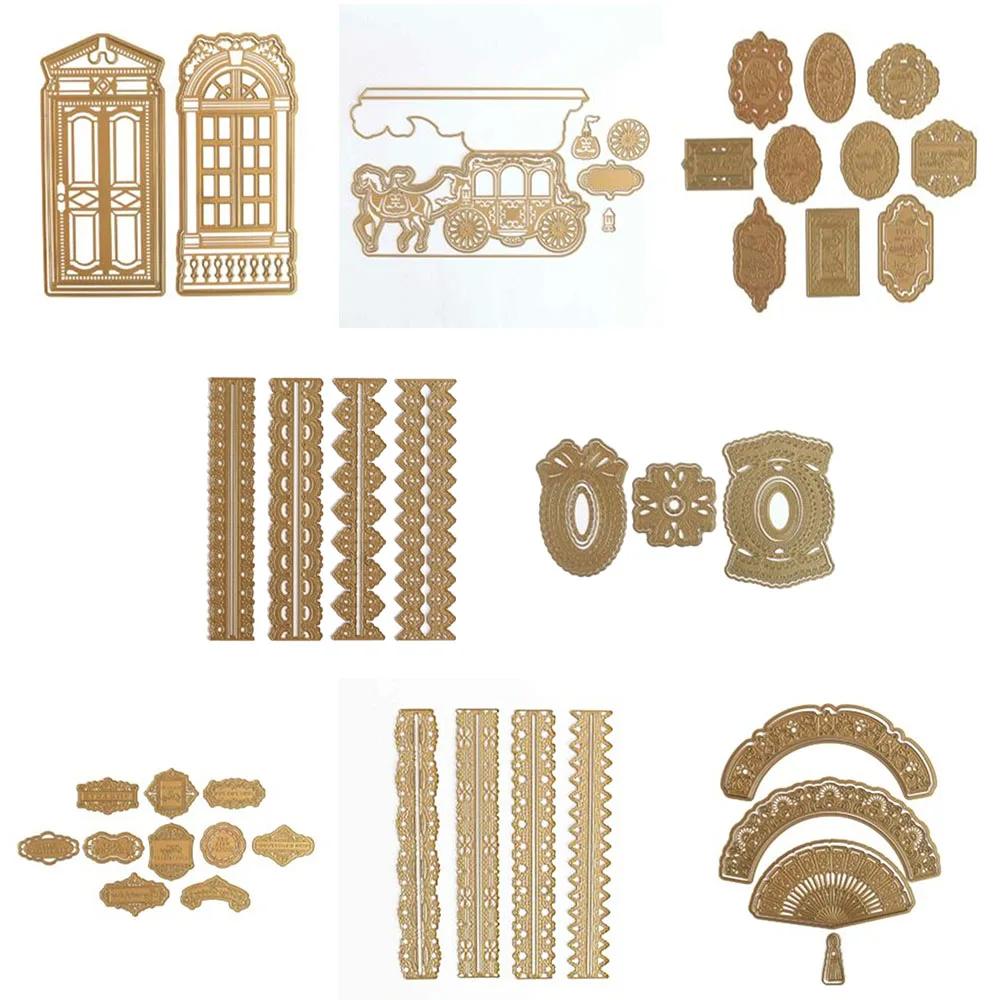 

New for 2021 Fantastic Fan Holiday Border Metal Cutting Dies for Scrapbook Paper Embossing Template DIY Greeting Card Handmade