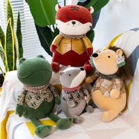 new hot cute animal tiger badger plush toys kawaii hedgehog stuffed soft frog pillow dolls for kids baby girls birthday gifts