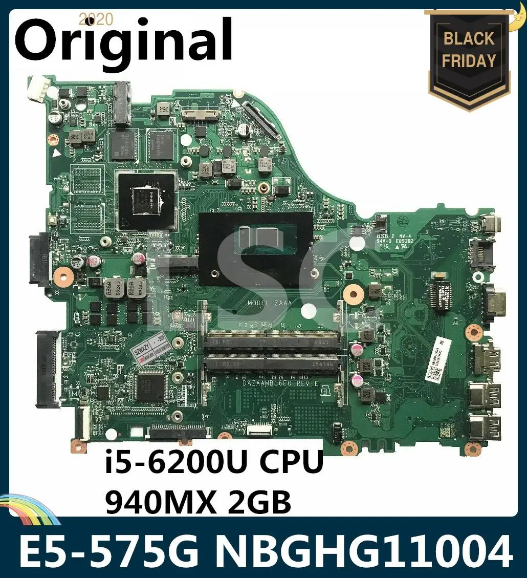 СОП для ACER E5 575G материнская плата портативного компьютера с I5 6200U Процессор 940MX 2