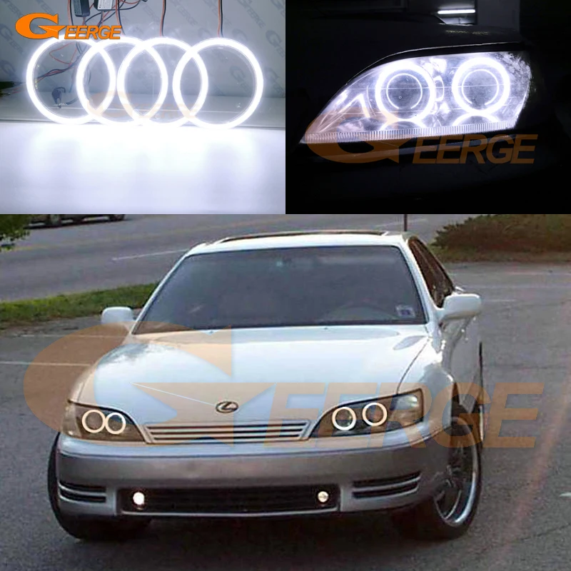 

For Lexus ES 300 ES300 Toyota Windom 1992 1993 1994 1995 1996 Ultra bright COB led angel eyes kit halo rings Day Light